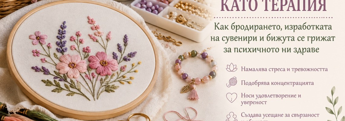 Творчеството като терапия или как бродирането и ръчната изработка се грижат за психичното ни здраве
