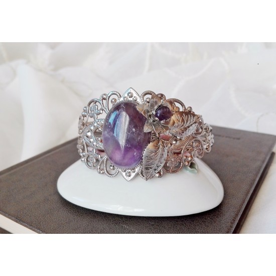 Гривна с аметист във винтидж стил