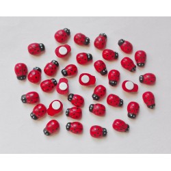 4016 Дървени фигурки за декорация - калинки 10 бр.