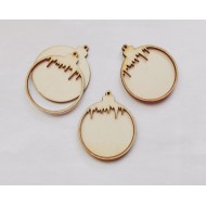 4028 Дървена фигурка за декорация - топка 1 бр.
