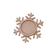 4065 Дървена фигурка за декорация - снежинка 1 бр.