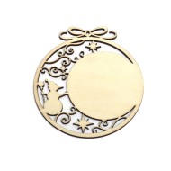 4068 Дървена фигурка за декорация - топка 1 бр.