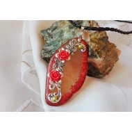 Винтидж колие кафяв ахат