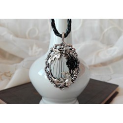 Винтидж колие сив седеф