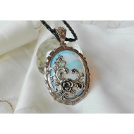 Винтидж колие камея опалит
