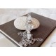 Арт деко колие с бели кристали